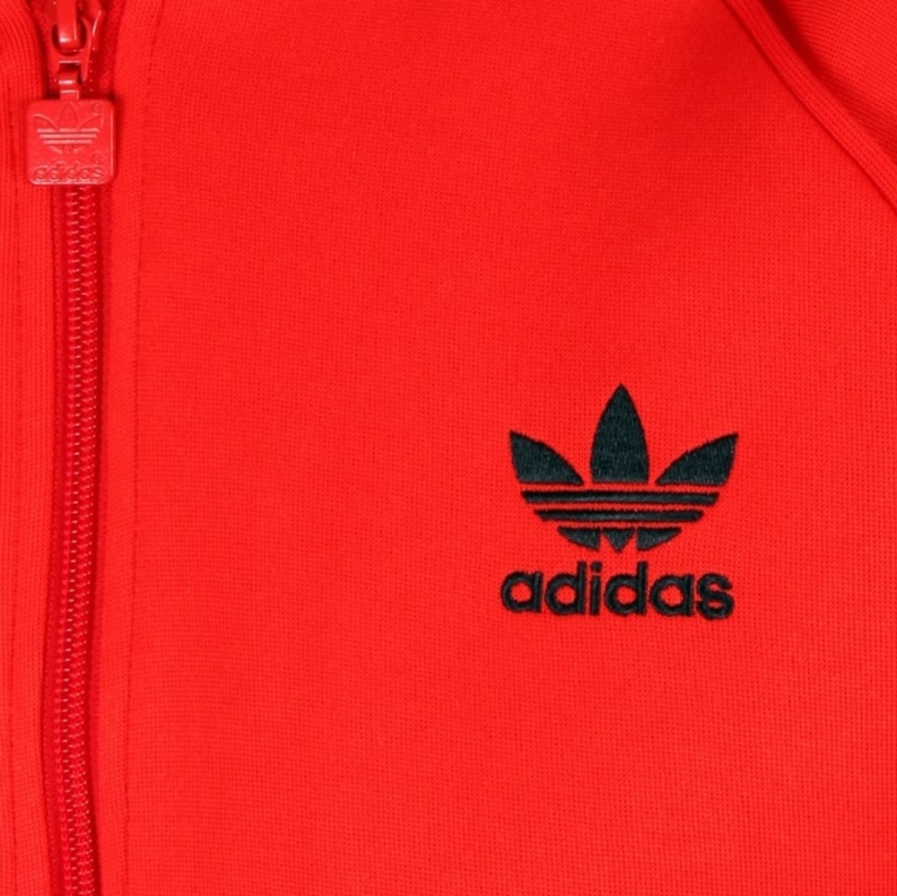 Men's Adidas Red and Black Track Jacket